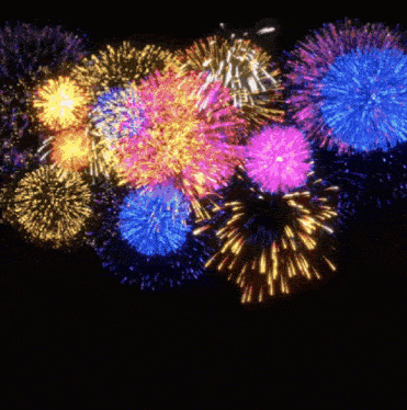 a bunch of fireworks are lit up in the night sky