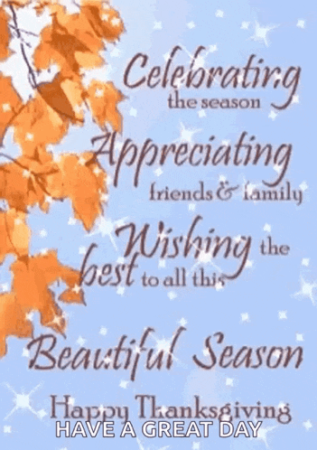 a picture of a tree with leaves and the words celebrating the season