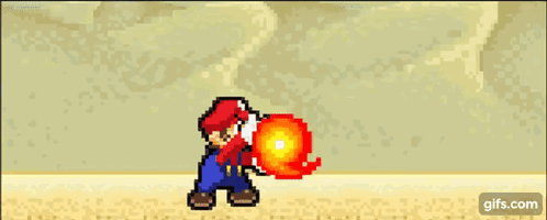 Mario Fire Spew Mario Fight GIF - Mario Fire Spew Mario Fight Mario Pyrokenesis GIFs