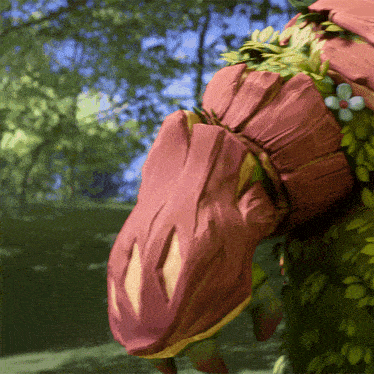a painting of a plant with leaves and a flower on it
