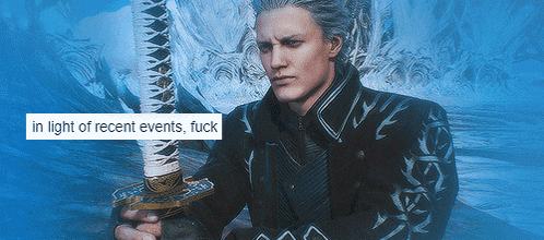 a man holding a sword with the words in light of recent events written below him