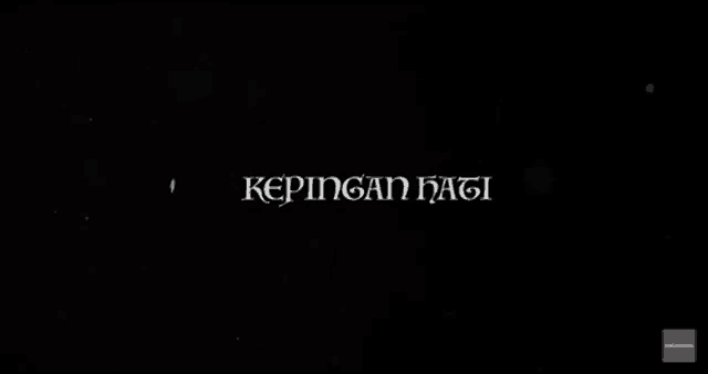 a black background with the word kepingan hagi in white letters