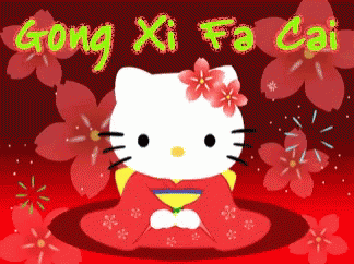 Hello Kitty Gong Xi GIF - Hello Kitty Gong Xi Gong Xi Fa Cai GIFs