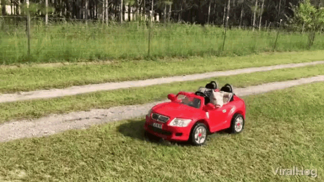 Viralhog Red Car GIF - Viralhog Red Car Roadtrip GIFs
