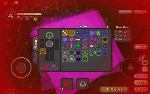a screenshot of a game with garrick 's hp 425/425 displayed
