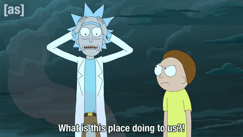 What Is This Place Doing To Us Rick GIF - What Is This Place Doing To Us Rick Morty GIFs