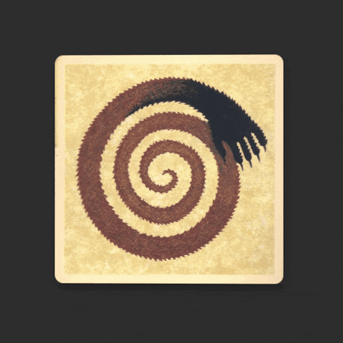 a picture of a spiral with the words vous etes loup-garou