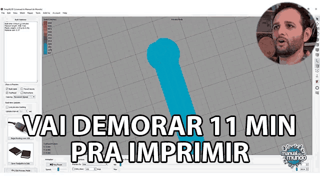 a computer screen with the words vai demorar 11 min pra imprimir on the bottom