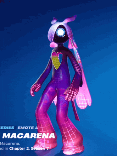 a video game character is called macarena and is in chapter 2 season 7