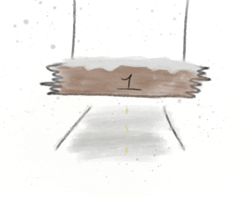 a drawing of a board with the number 1 on it
