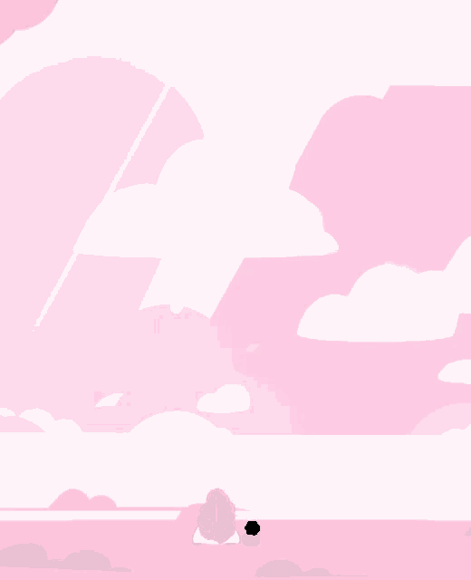 a cartoon illustration of a pink landscape