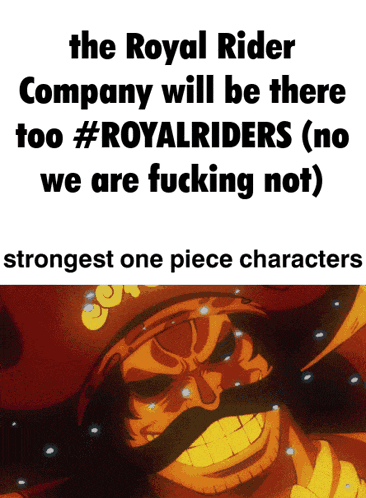 a poster that says the royal rider company will be there too #royalriders ( no we are fucking not )