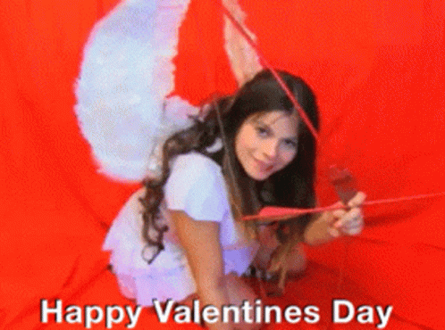 Happy Valentines Day Bow And Arrow GIF - Happy Valentines Day Bow And Arrow Mary Avina GIFs