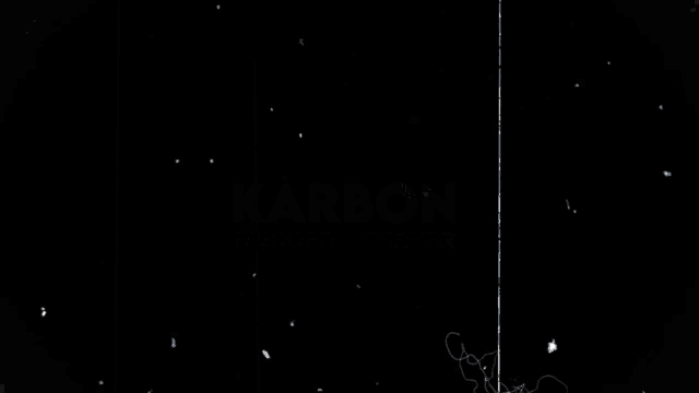 a black background with the word karbon in white letters