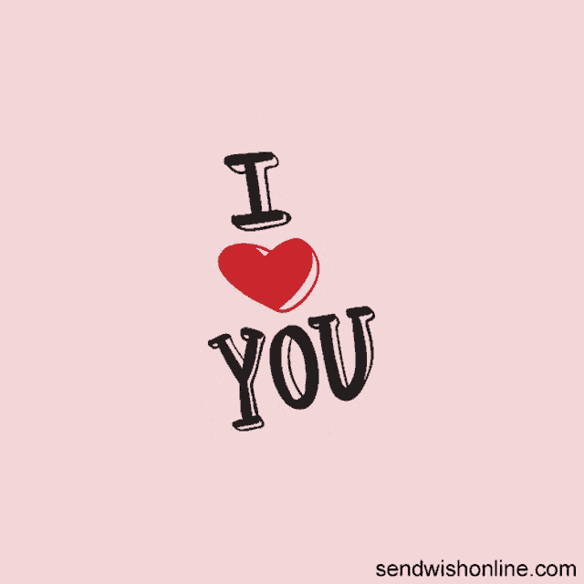 a poster that says i love you with a red heart