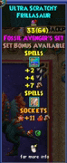 a screenshot of a game called ultra scratchy frillsaurus