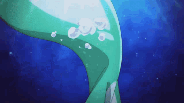 a mermaid 's tail is visible in the water