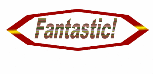 a sign that says fantastic in a red border
