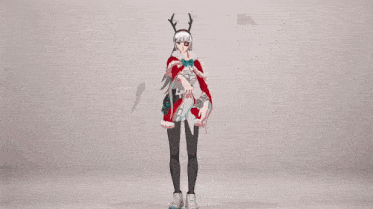 a cartoon character is wearing a santa outfit