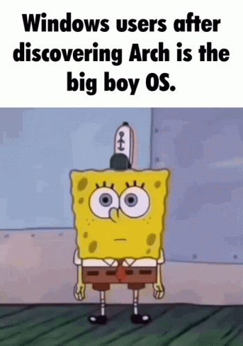 Arch Arch Linux GIF - Arch Arch Linux Spongebob GIFs