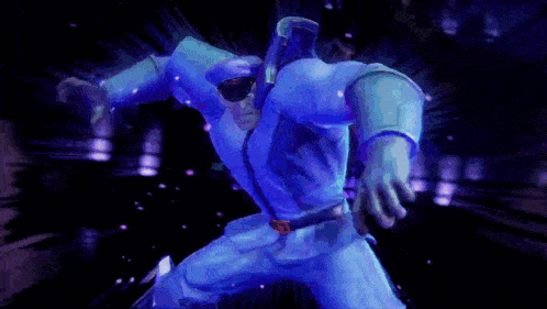 a man in a blue uniform with the letter f on his belt