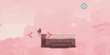 a video game is being played and a helicopter is flying over a building