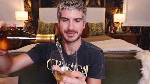 Pouring Wine Joey Graceffa GIF - Pouring Wine Joey Graceffa Give Me Some A Glass Of Wine GIFs