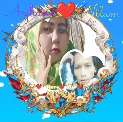 a picture of a woman and a man with the name nilam written on the bottom