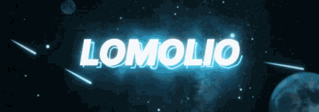 a blue background with the word loolio in white
