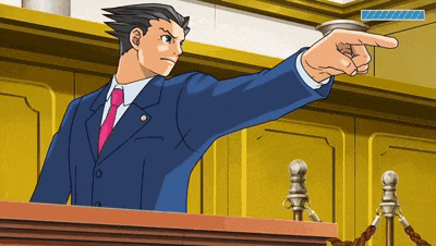 a man in a suit and tie is pointing his finger