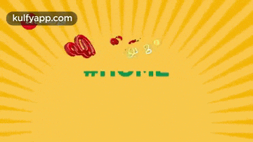 a yellow background with the words #home delivery in green letters