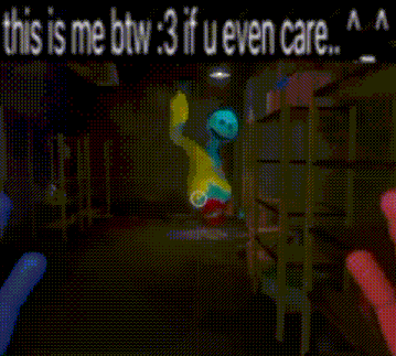 a person is holding a stuffed animal in a video game .
