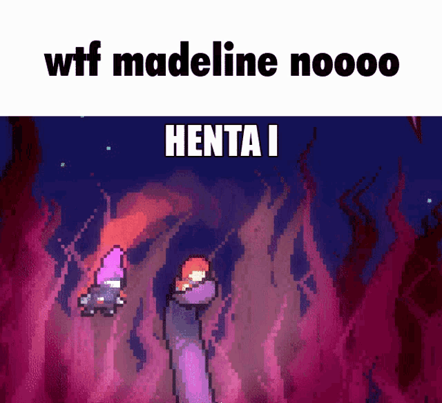 a pixel art image with the words hentai i written on it