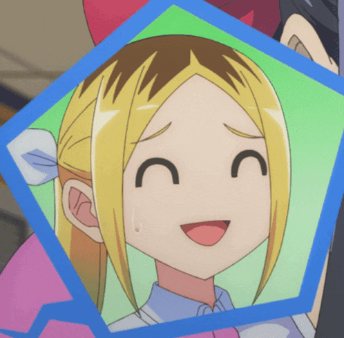 a picture of a girl with a smiley face