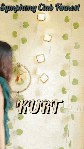 a poster with a woman and the name kurt on it