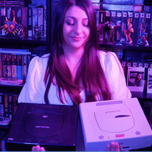 Showing Off Lady Decade GIF - Showing Off Lady Decade Retro Gaming GIFs