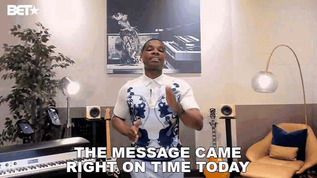The Message Came Right On Time Today Kirk Franklin GIF - The Message Came Right On Time Today Kirk Franklin Sunday Best GIFs
