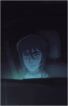 a drawing of a person sitting in a car
