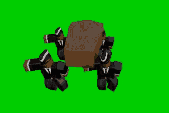 a group of men in black suits are carrying a coffin on a green screen