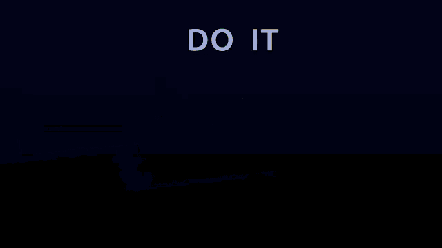 a poster that says " do it " with a rainbow and a star