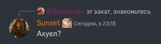 a screenshot of a conversation between two people with the words sunset and axyel .