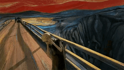 a painting of a woman covering her face with her hand