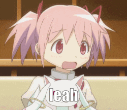 a pink haired anime girl is holding a white cat and the word leah is visible