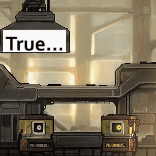 a sign that says true above a building