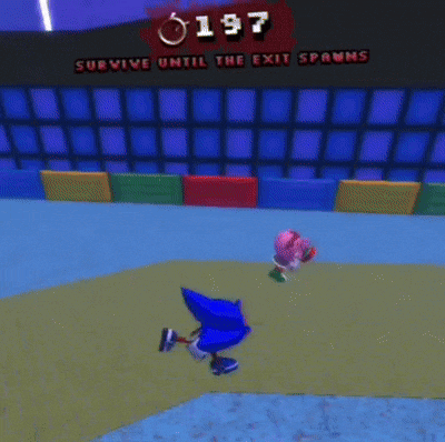 a screenshot of a video game that says ' survive until the exit spawn ' on it