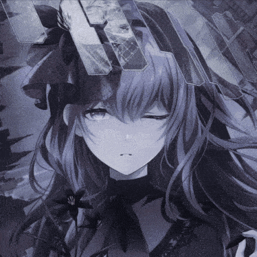 a black and white drawing of a girl with a flower in front of her