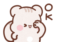 a cartoon drawing of a teddy bear giving a ok sign
