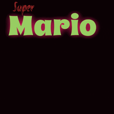 a cartoon drawing of mario with his arms outstretched on a blue background