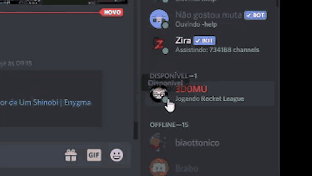 a screen shot of a discord server with a bot named zira on it