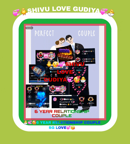 a poster that says shiva love gudiya perfect couple